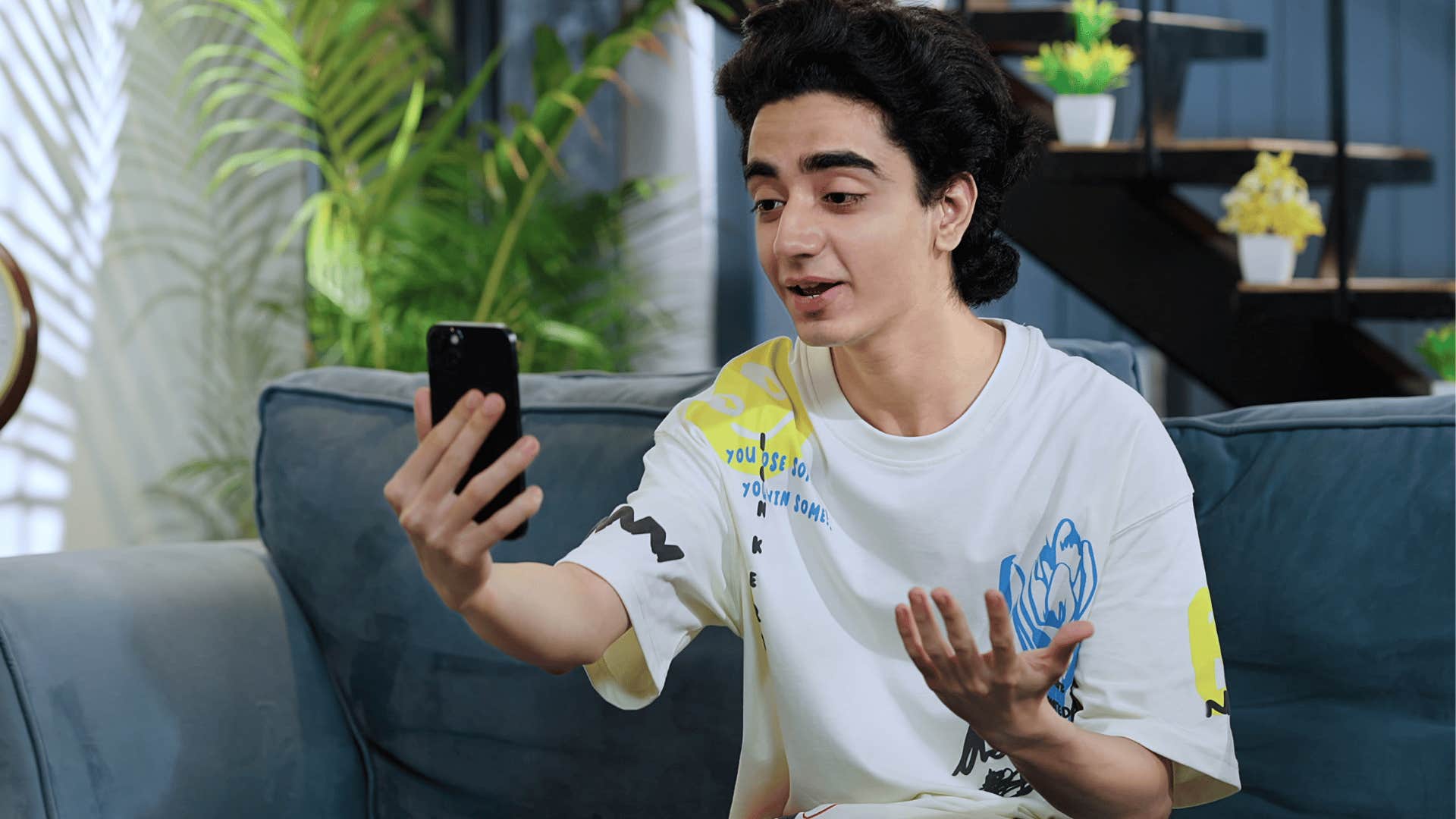 gen z man annoyed with the amount of group chats on his phone