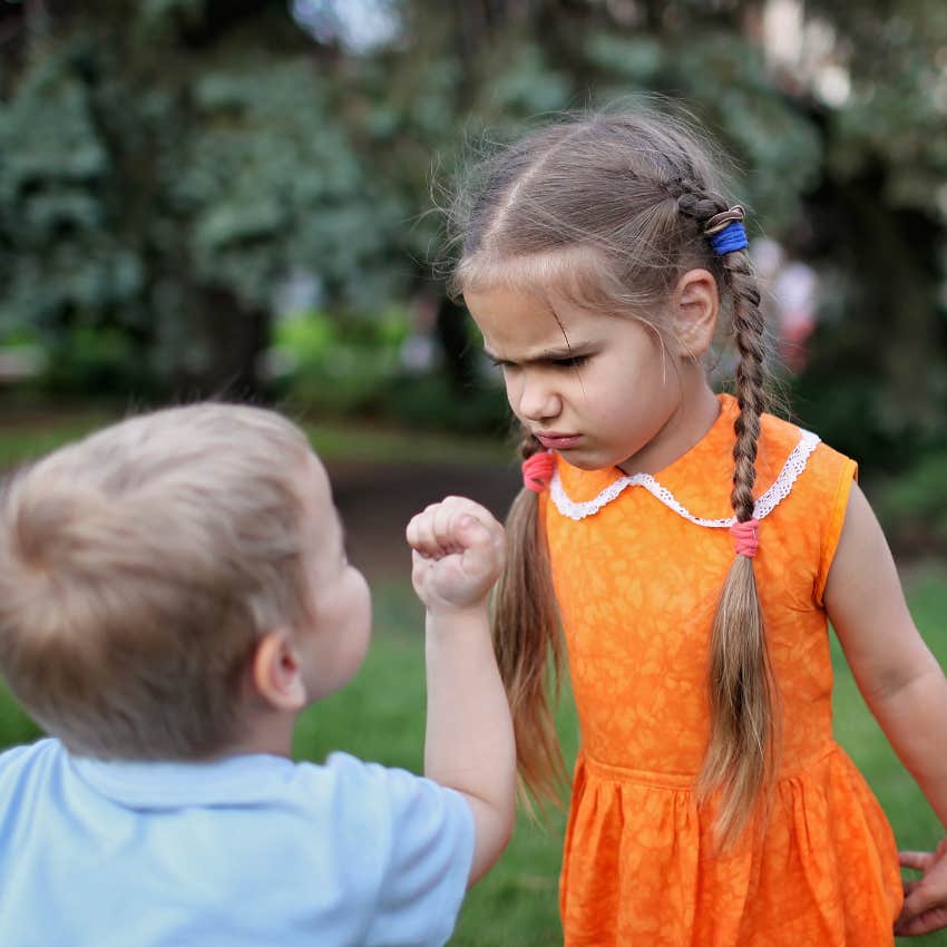 kids fighting over a conflict without a resolution