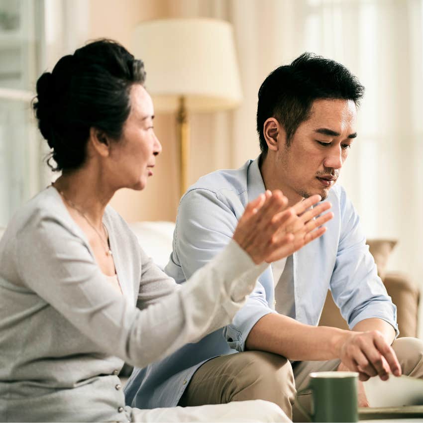 Gen Z man talking about tension between generational ideas of weakness with his boomer mother