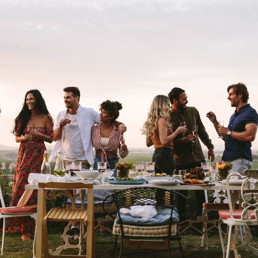 group of millennial friends