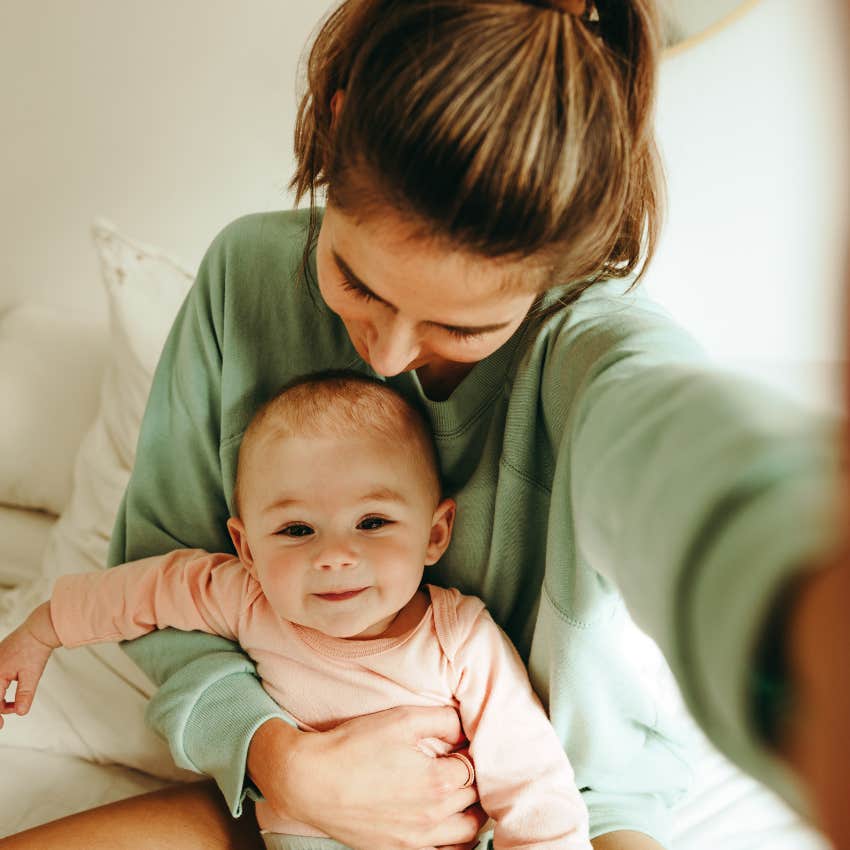 millennial with a baby