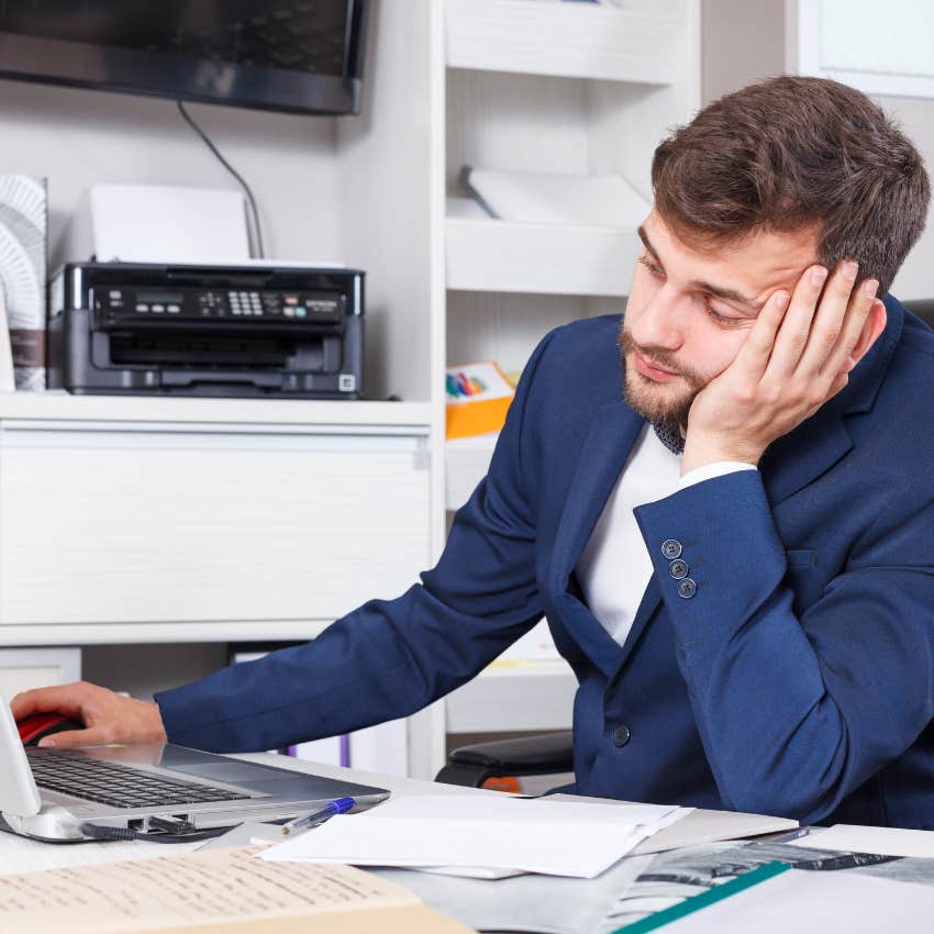 millennial man worried about his employment