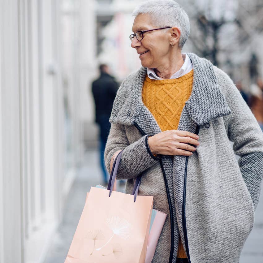 boomer woman who doesn't have to think about being frugal