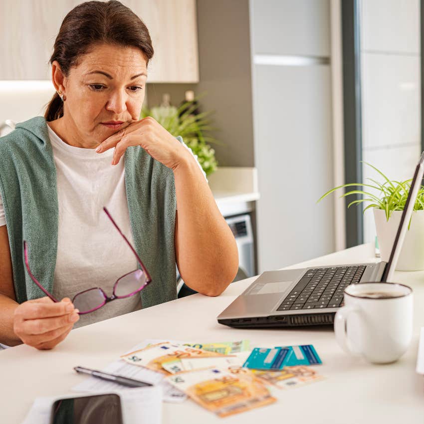 gen x woman worried about being poor