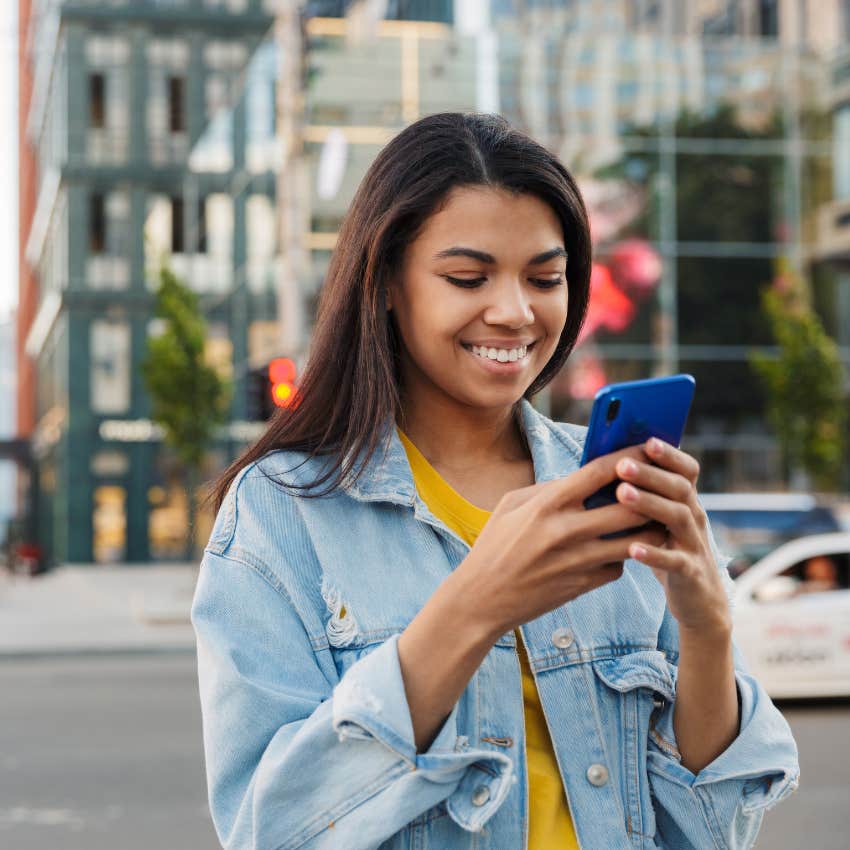 millennial woman being respectful with her digital communication