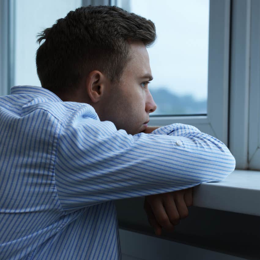 sad man who believes his worth depends on other people's opinions