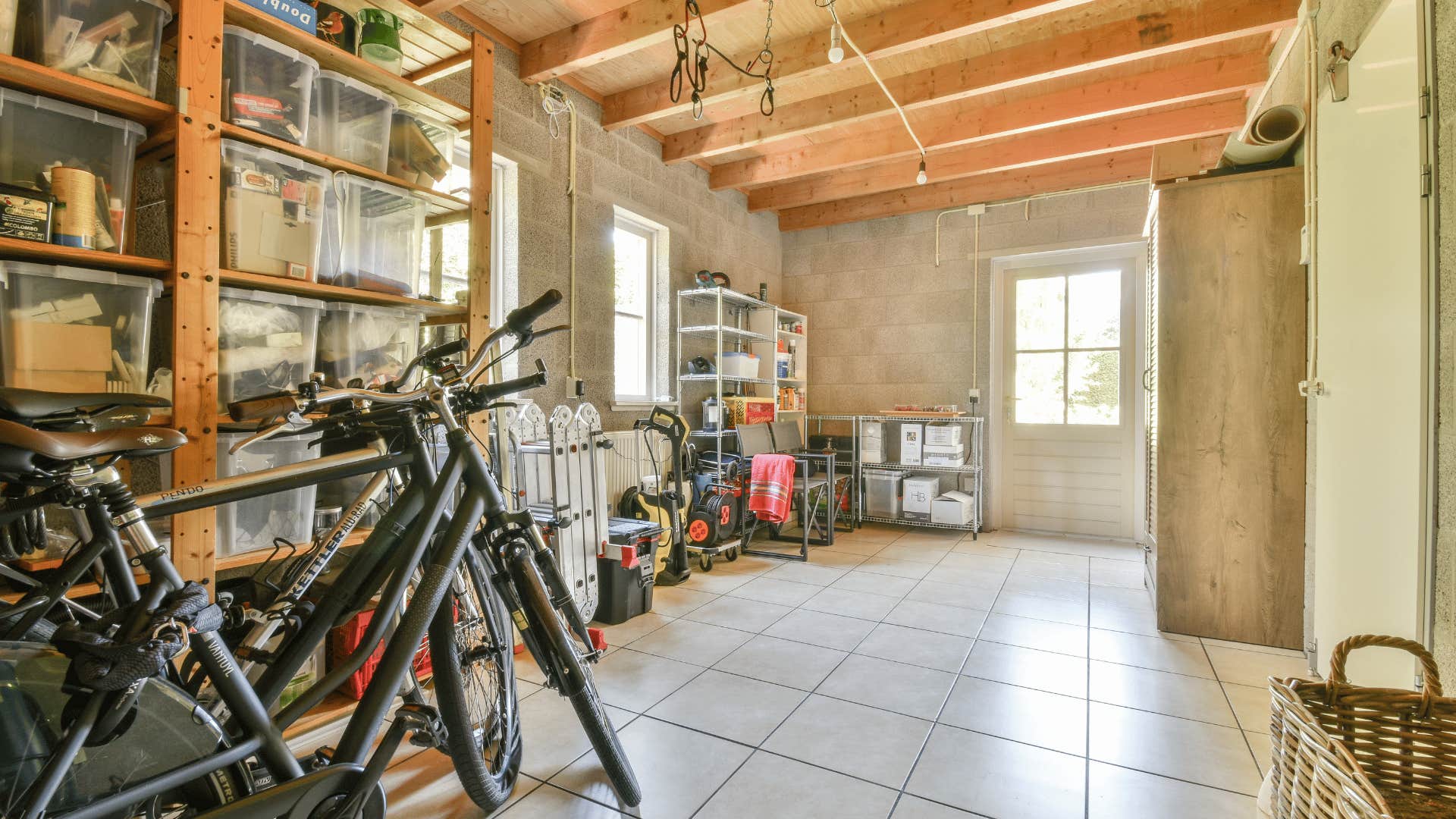 pair of bikes in a happy couple's home