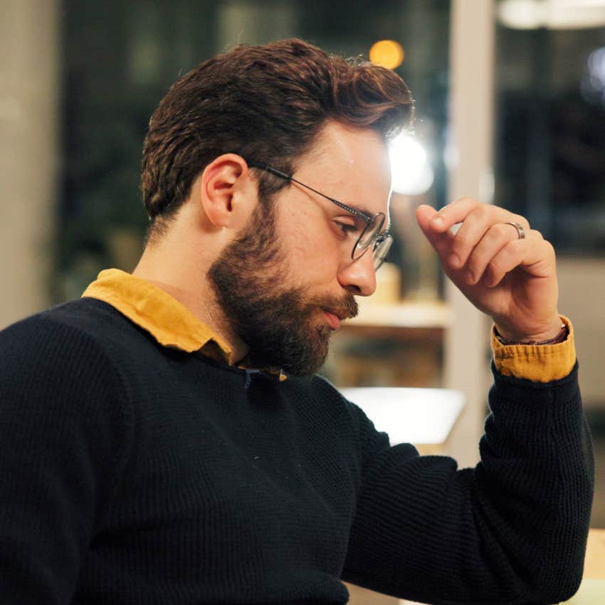 annoyed man with no goals doing things he doesn't enjoy