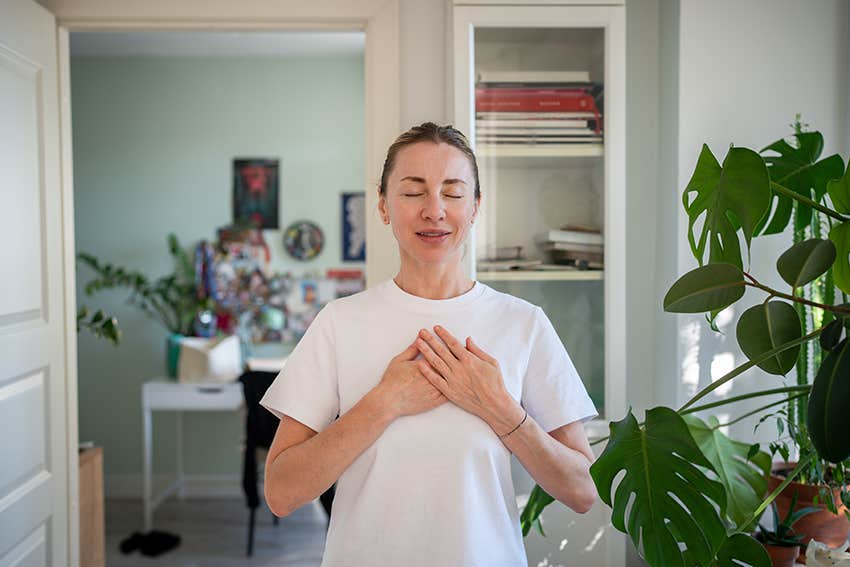 woman breathing easy after her divorce