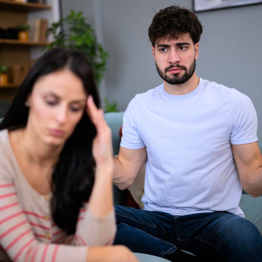 man who lacks empathy saying I didn't mean it to his wife