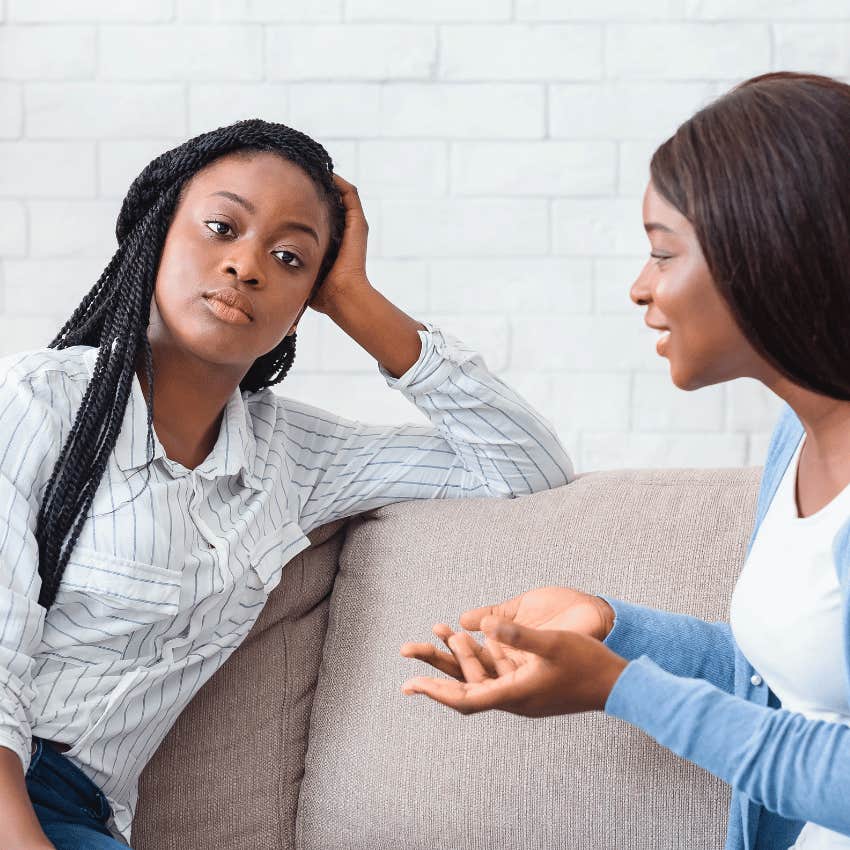 mentally immature person giving but not taking advice
