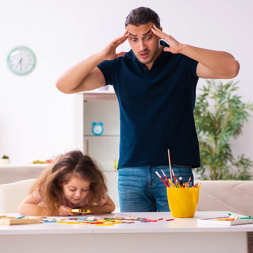 narcissistic dad getting mad at daughter for playing