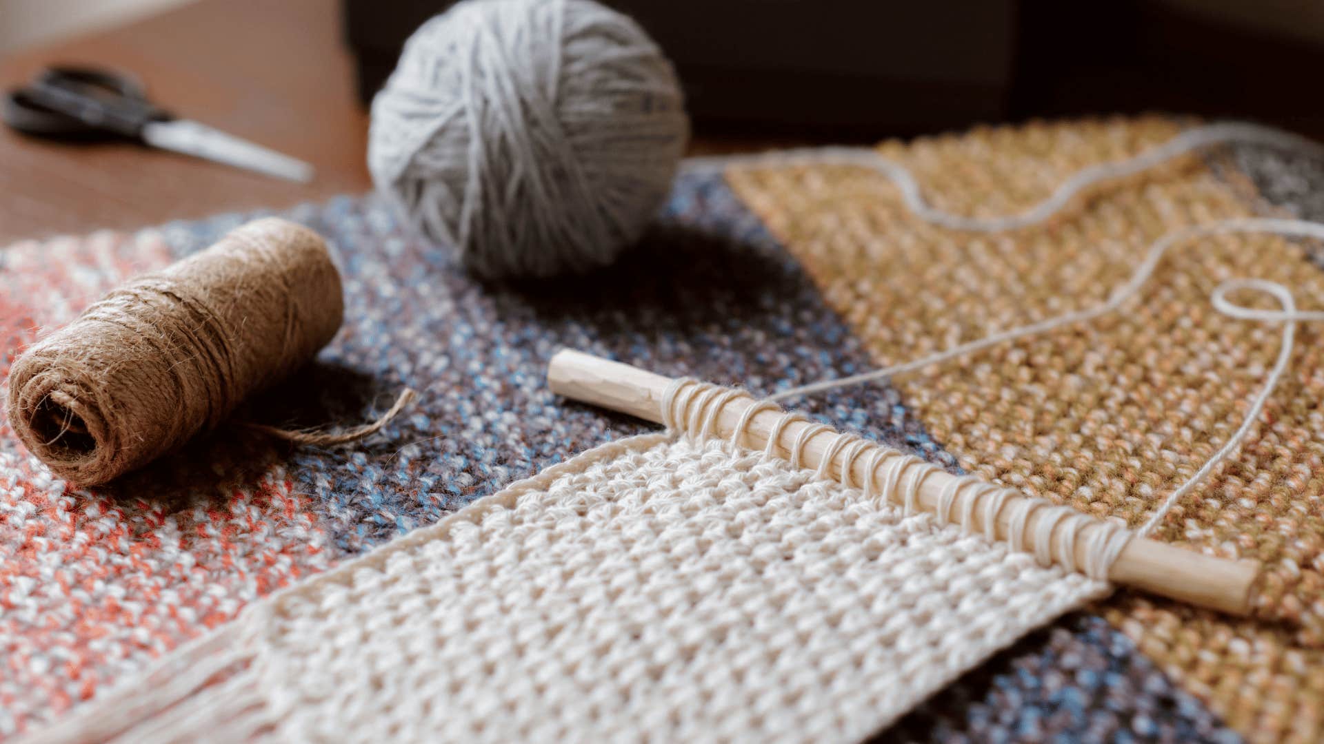 person doing macramé