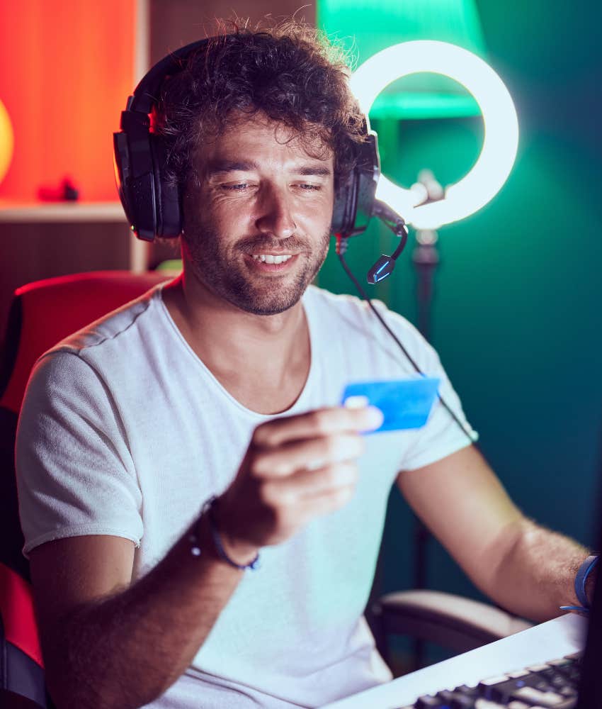 Man who has everything but still feels sad holds credit card to redefine money 