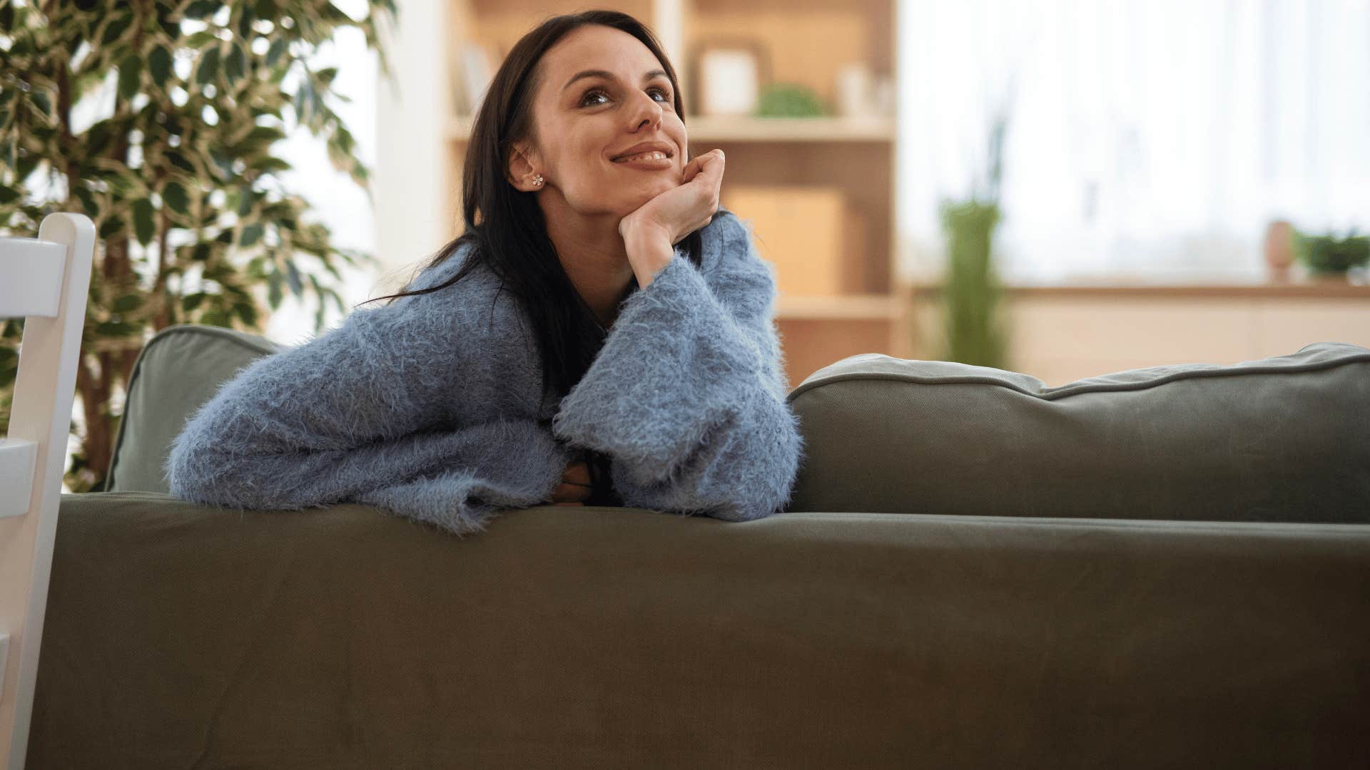 woman escaping into fantasy world to avoid her sadness