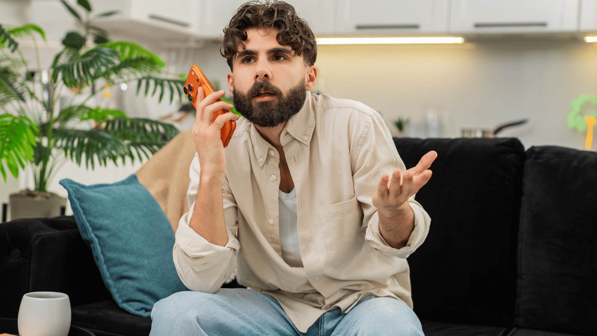 rude man on the phone yelling i don't care