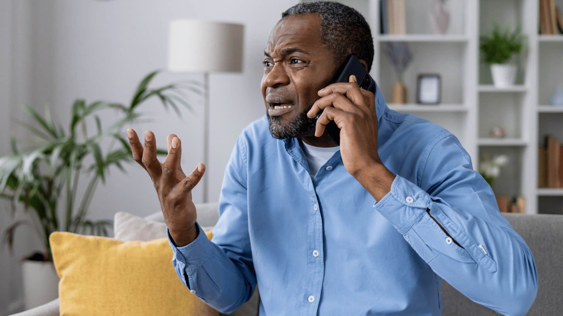 mentally emotionally exhausting man on phone arguing they made me act this way