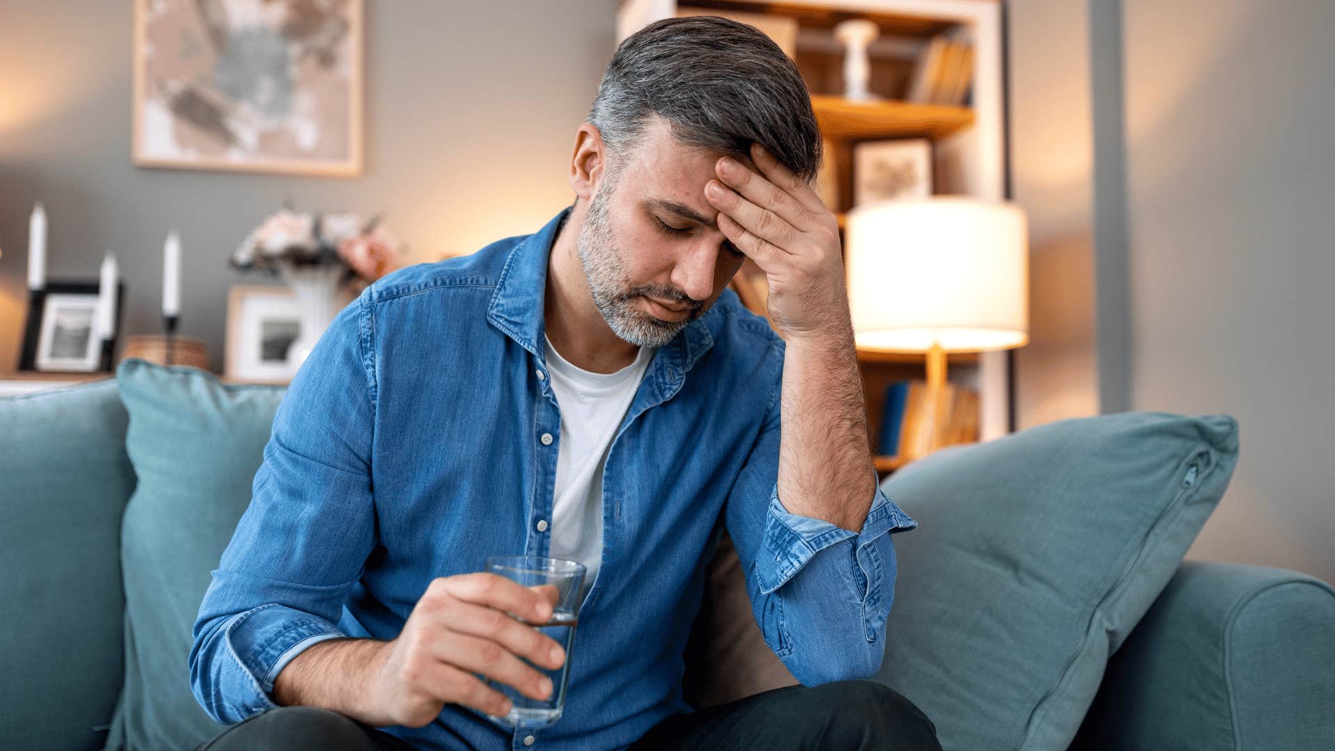 mentally and physically exhausted man saying there's just too much going on