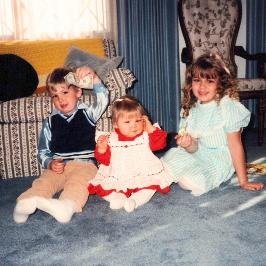 kids from the 80s entertaining themselves at home together