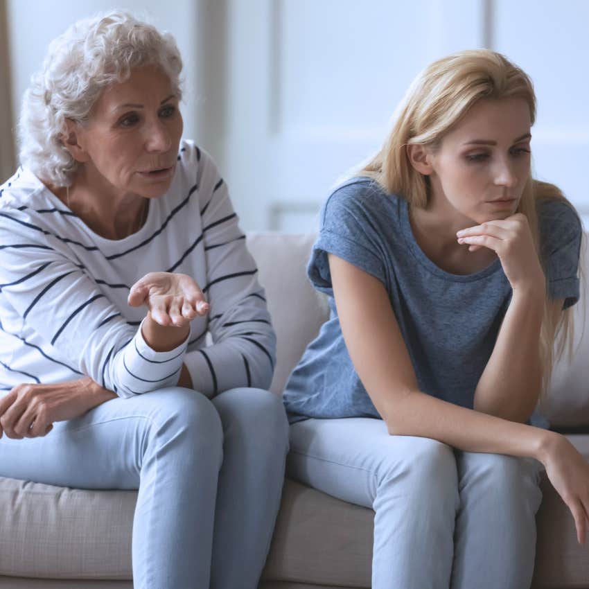 boomer woman telling upset adult daughter it's not that deep