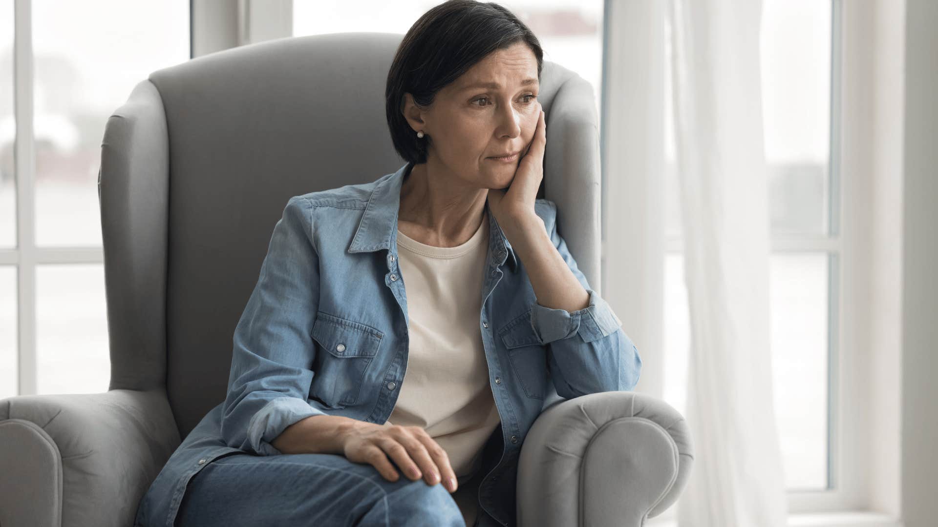 sad older woman with empty nest syndrome