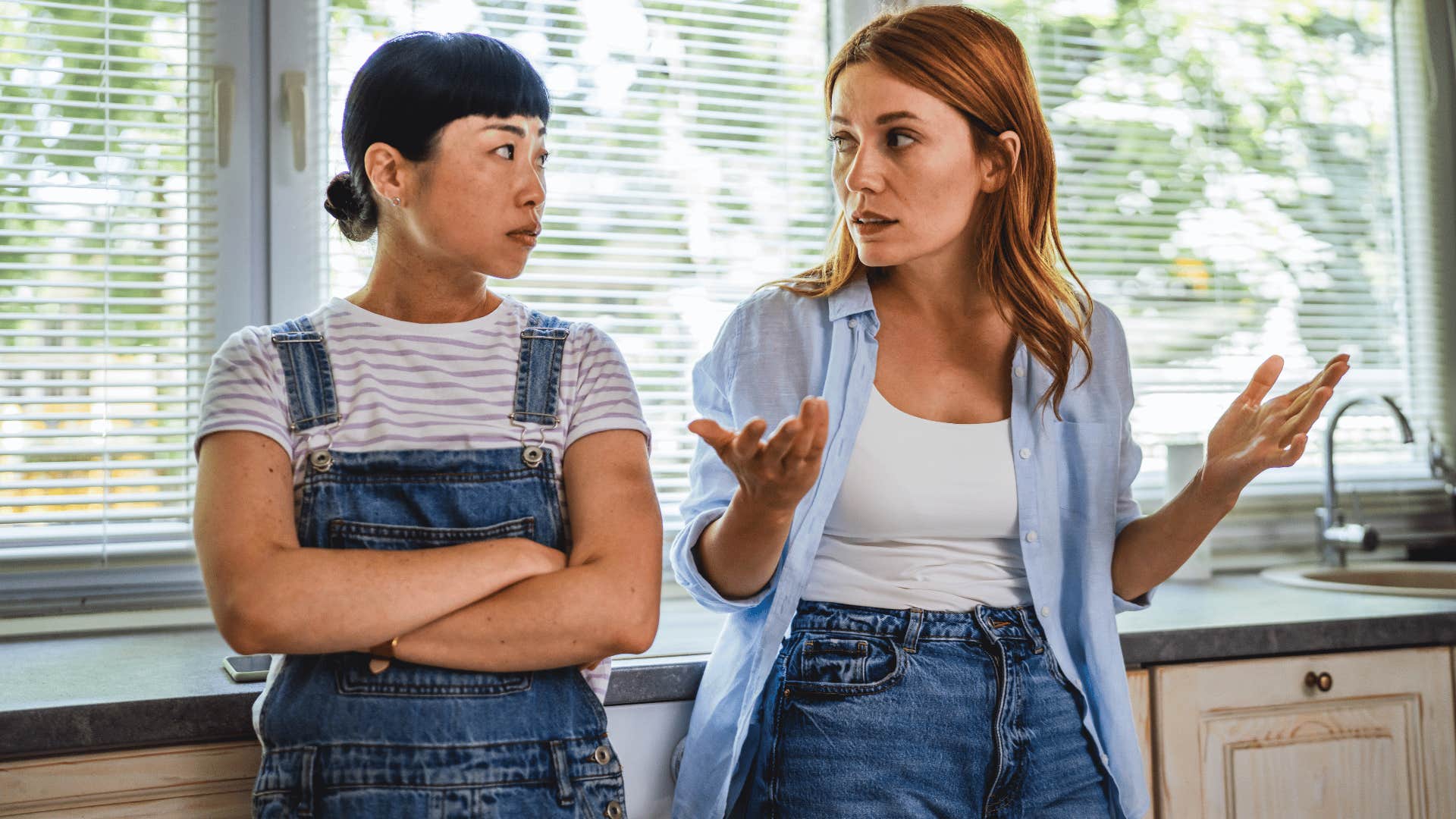co-workers arguing telling each other you're wrong