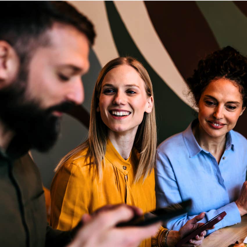 Woman who needs other people's validation talking to friends.