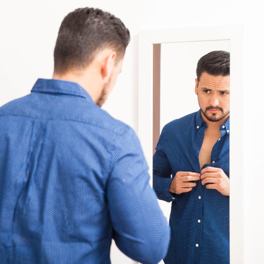 man who is dressing for himself