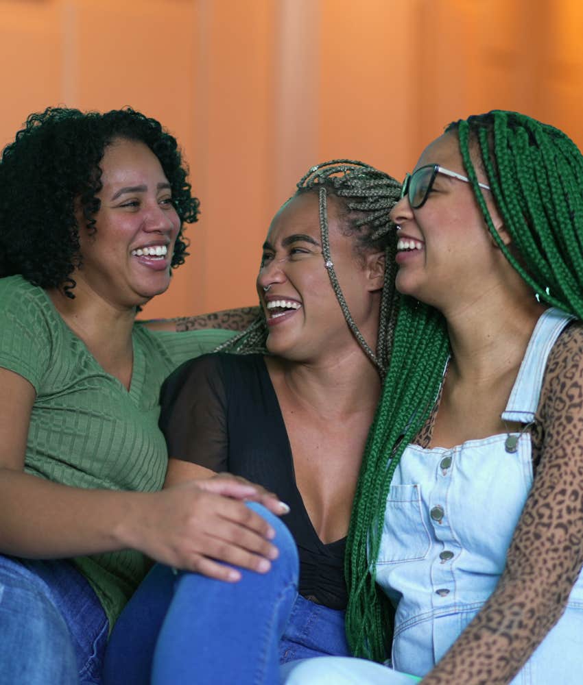 women who have everything they want and surround themselves with friends