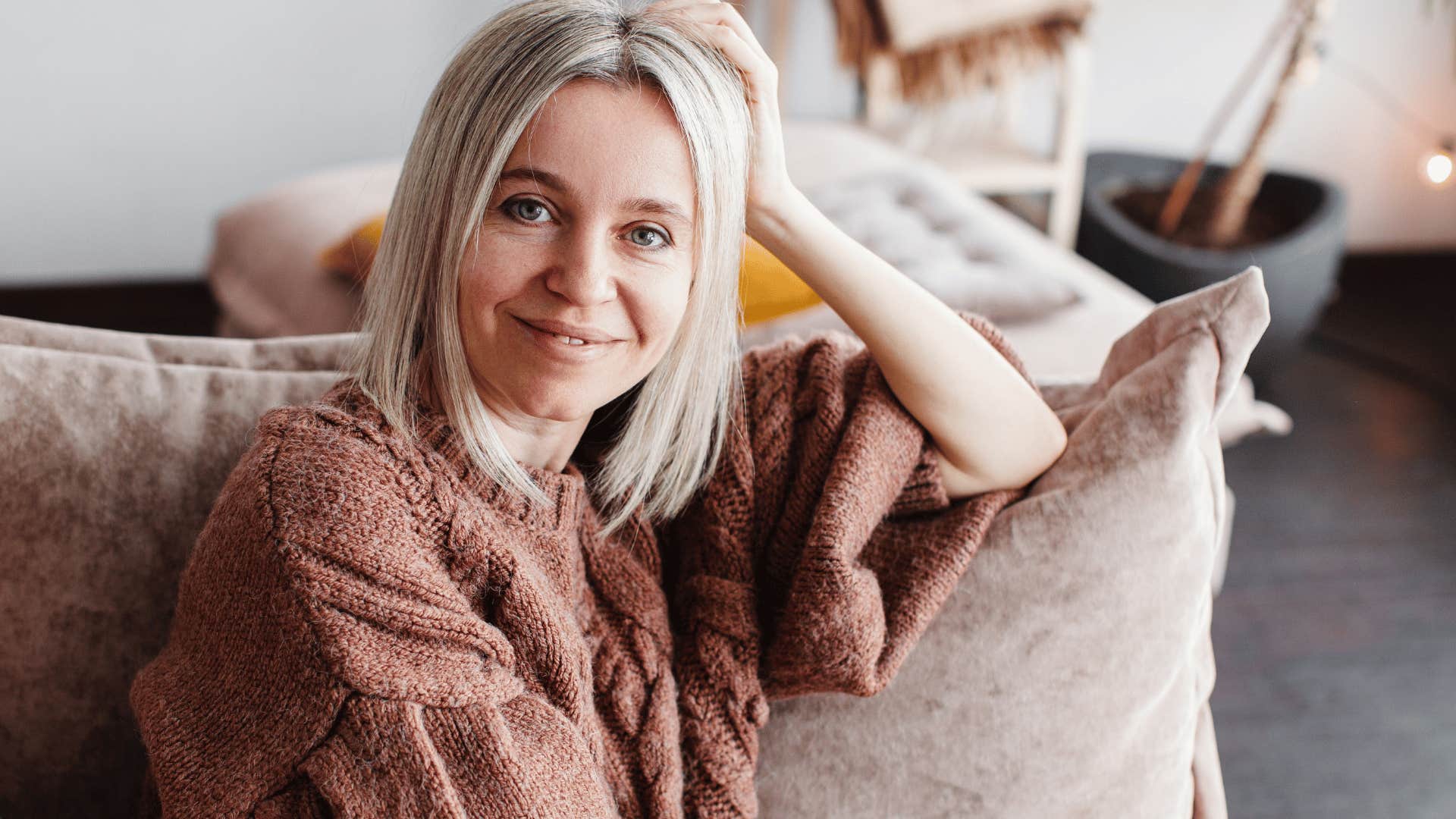 Woman who doesn't care what you think saying I don't mind being alone