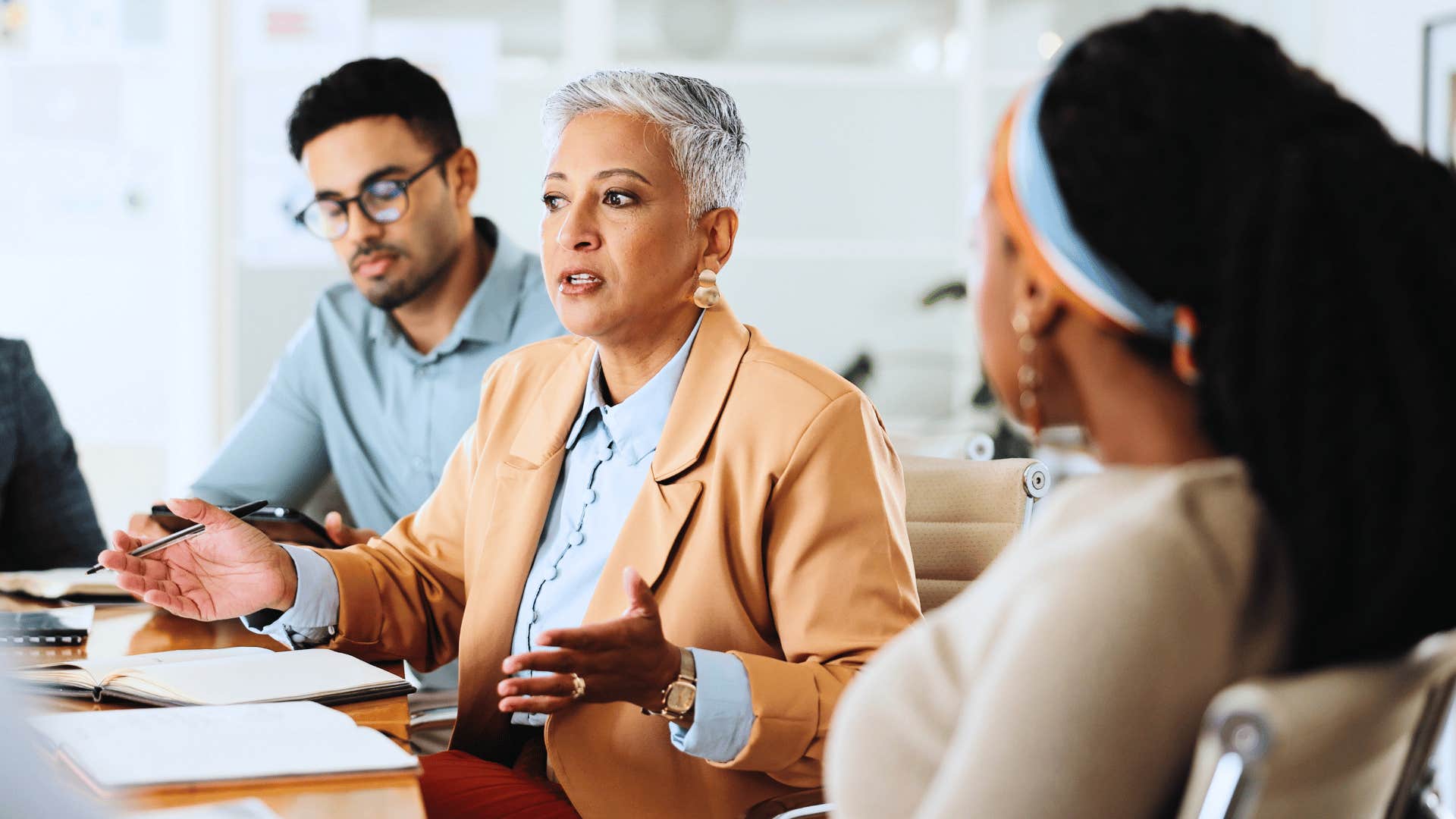 Woman who doesn't care what you think saying she's not repeating herself