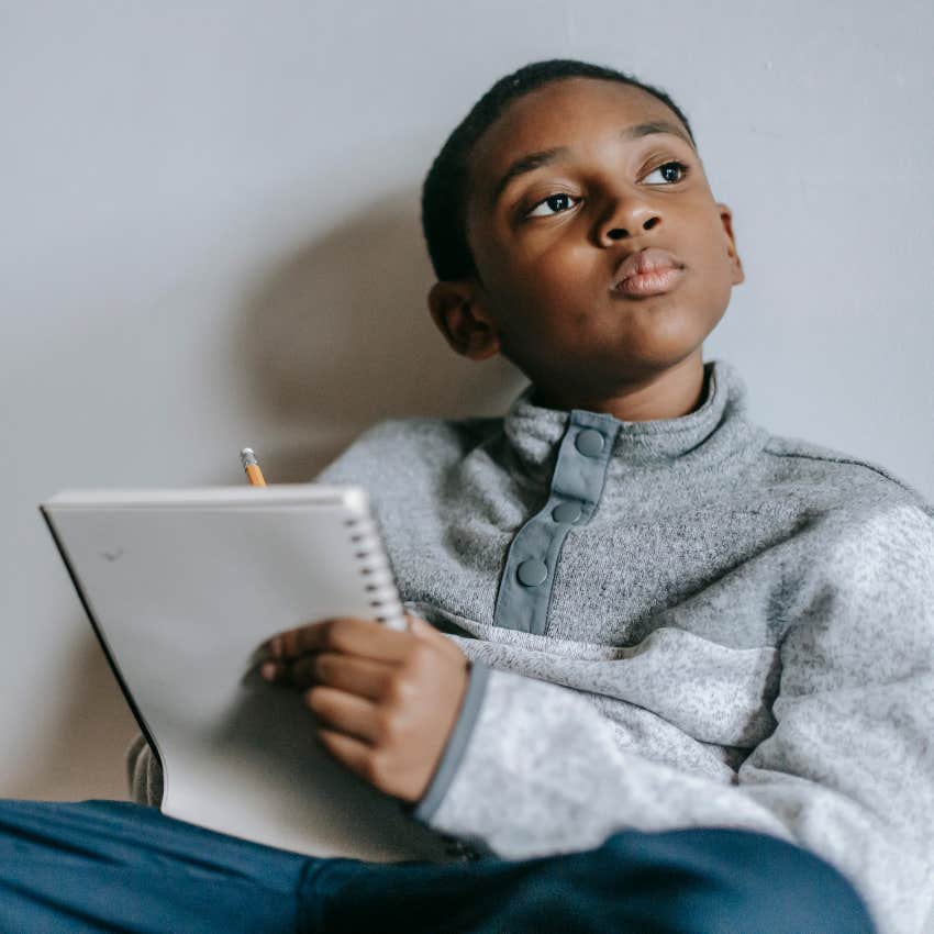 boy who's learned that he should figure out his feelings before he shares them