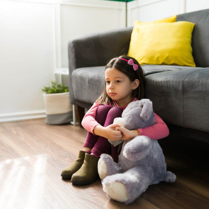 child who learned the lesson that her feelings make others uncomfortable
