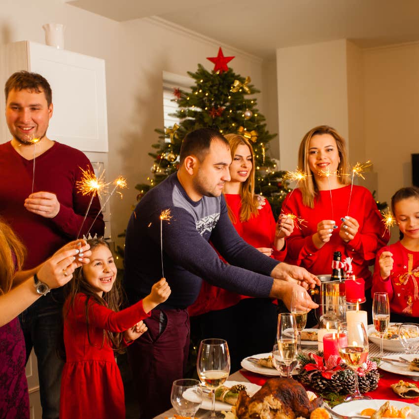 family during winter