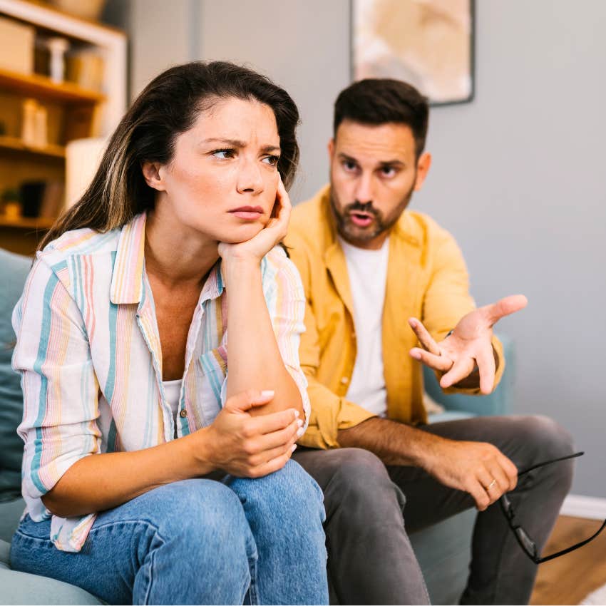 arrogant man who thinks he's superior saying you wouldn't get it to his partner