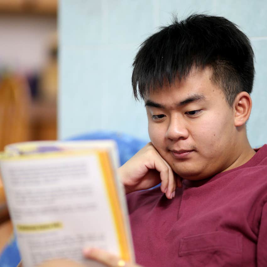 man who reads annotates his book