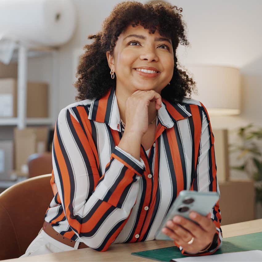 curious woman who will be successful at work