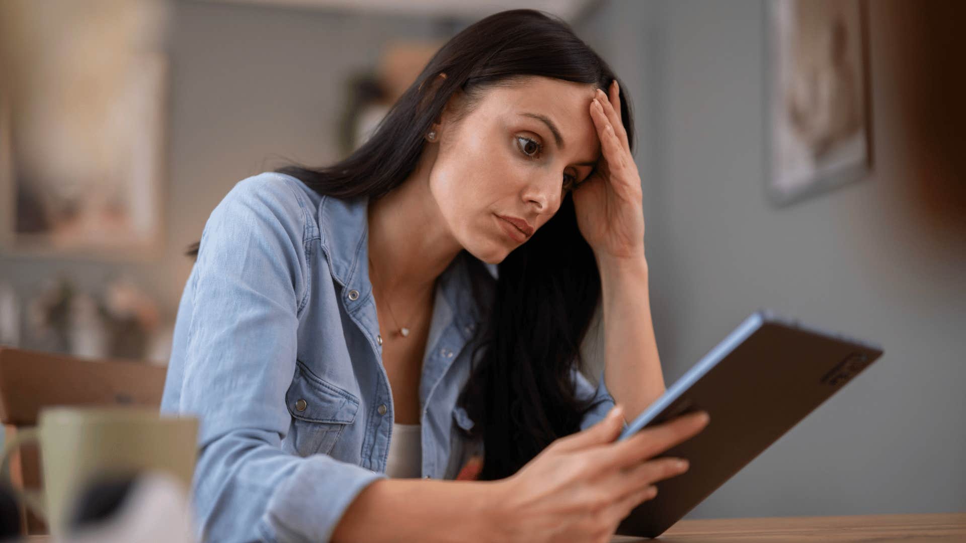 woman visualizing each step of a task before she does it