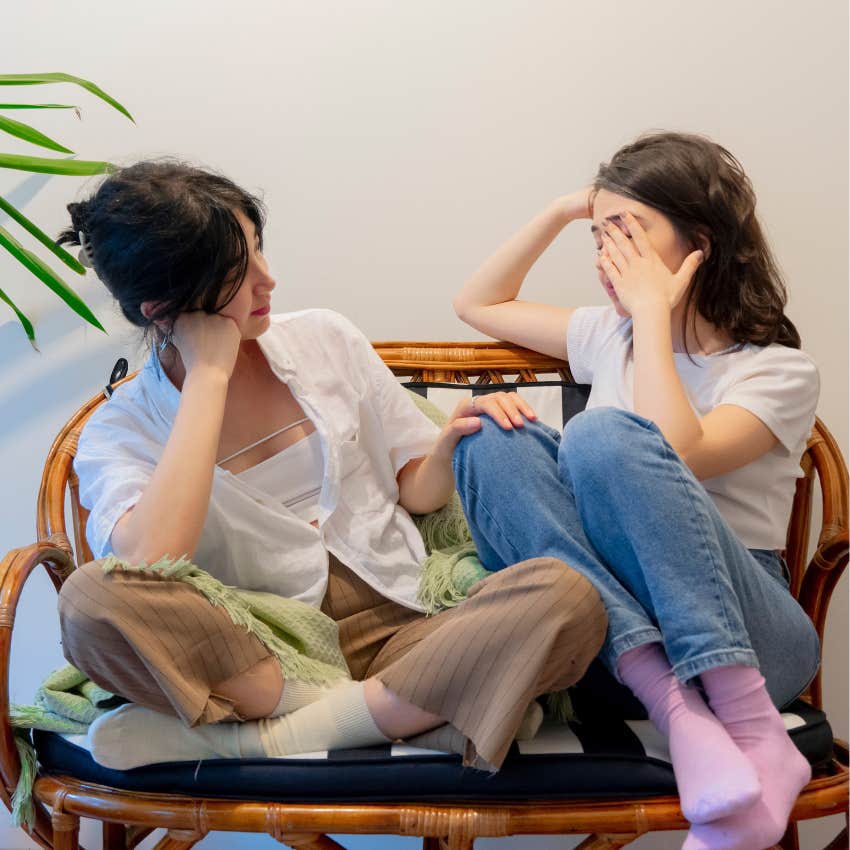 woman reminding her friend that everyone is going through something