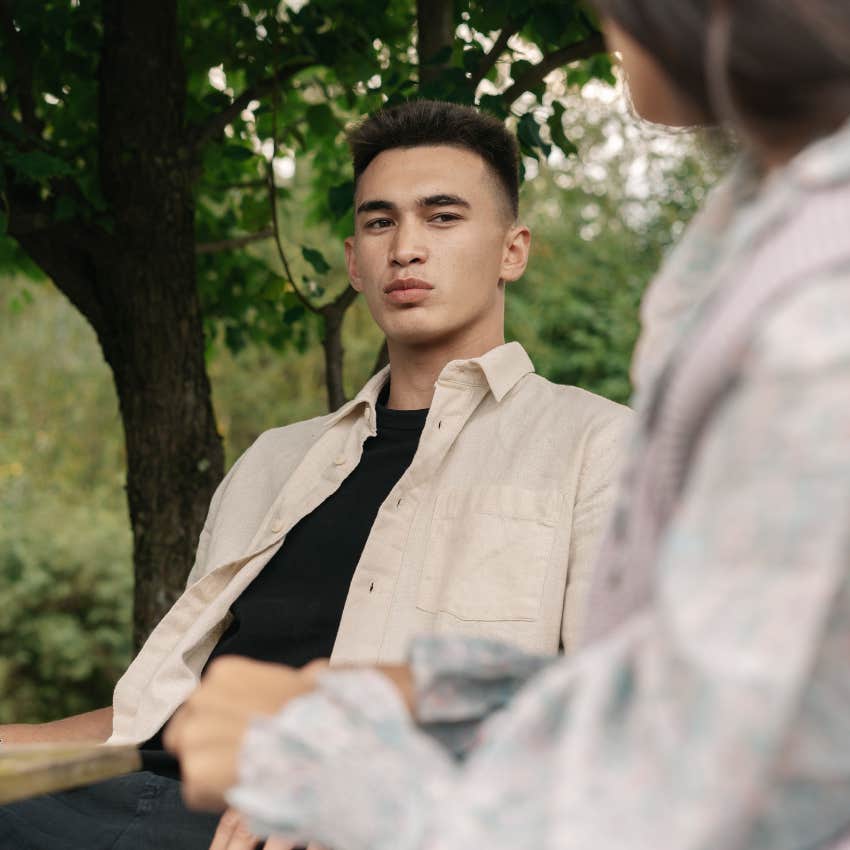 difficult man in conversation rudely saying that must be nice
