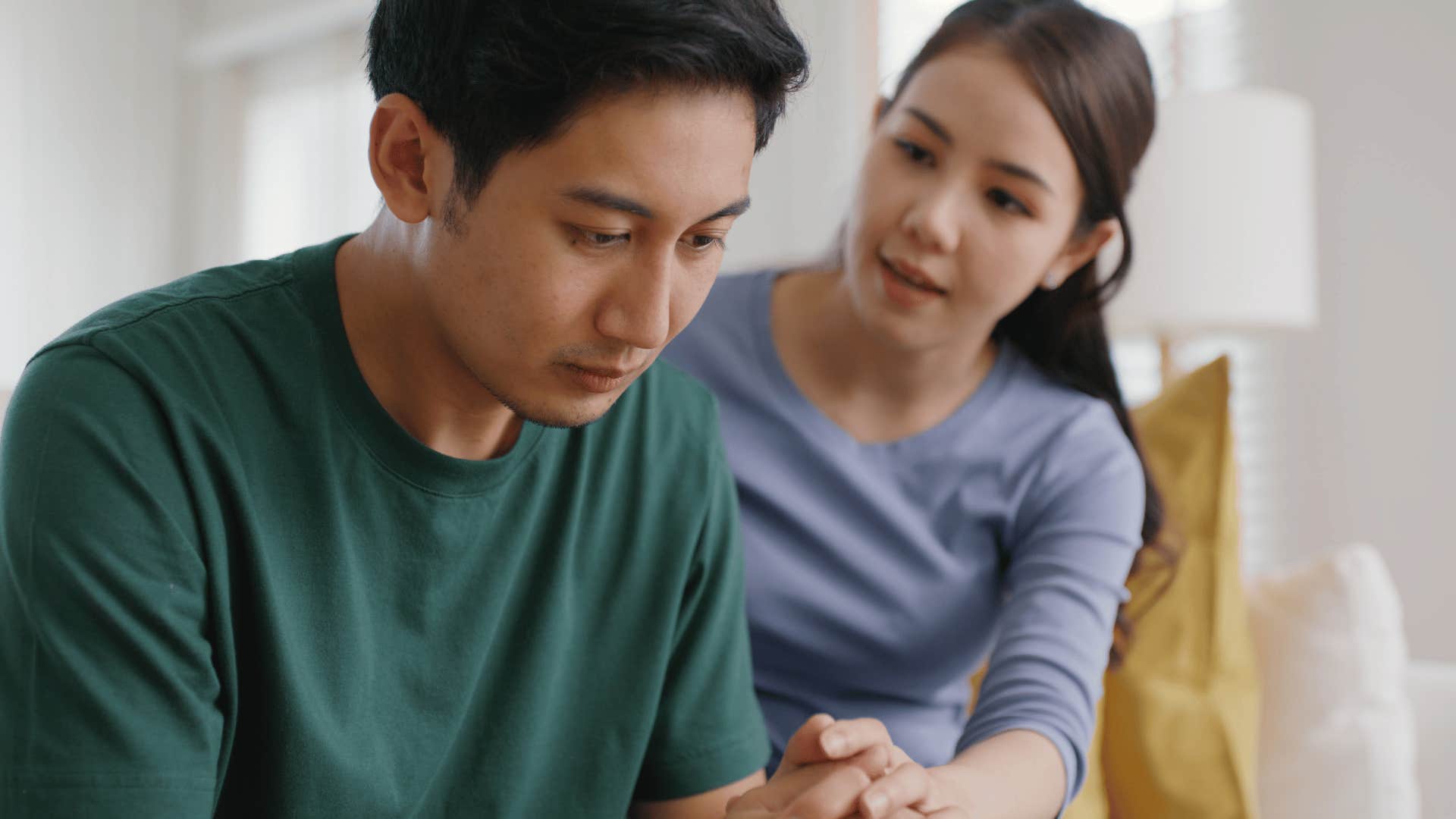 woman comforting partner who is telling her it is what it is