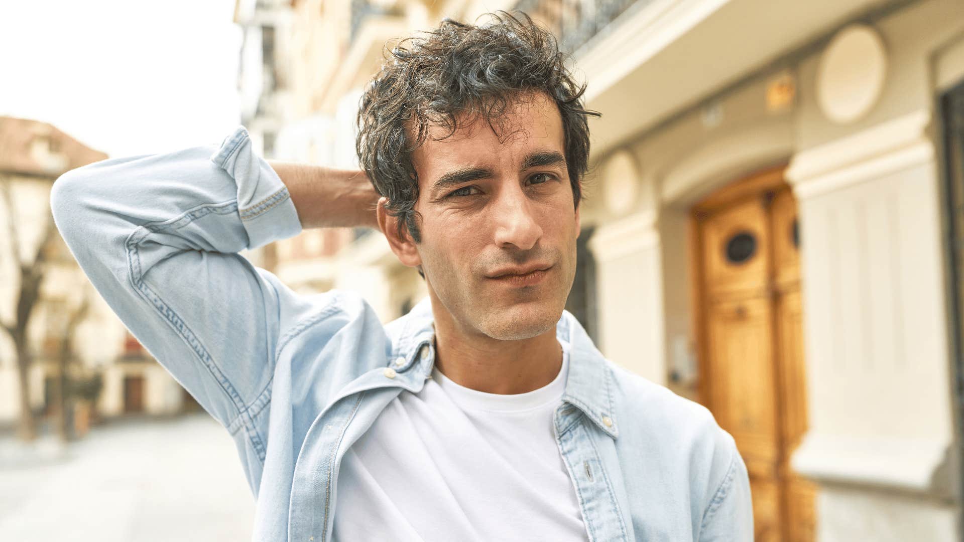 odd man looking awkward saying i had a dream about you