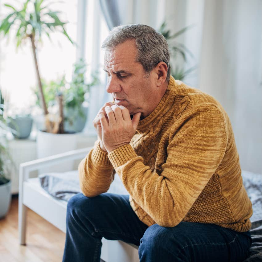 man who doesn't feel secure saying are you mad at me
