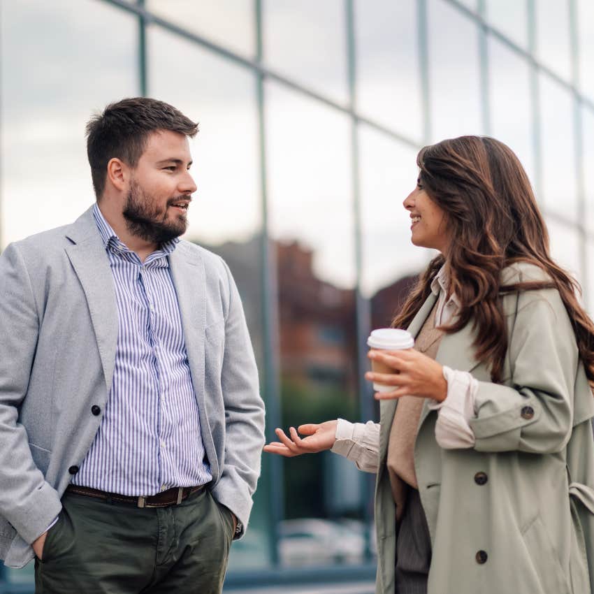 woman raised by an angry emotionally unavailable dad telling co-worker she doesn't like talking about herself