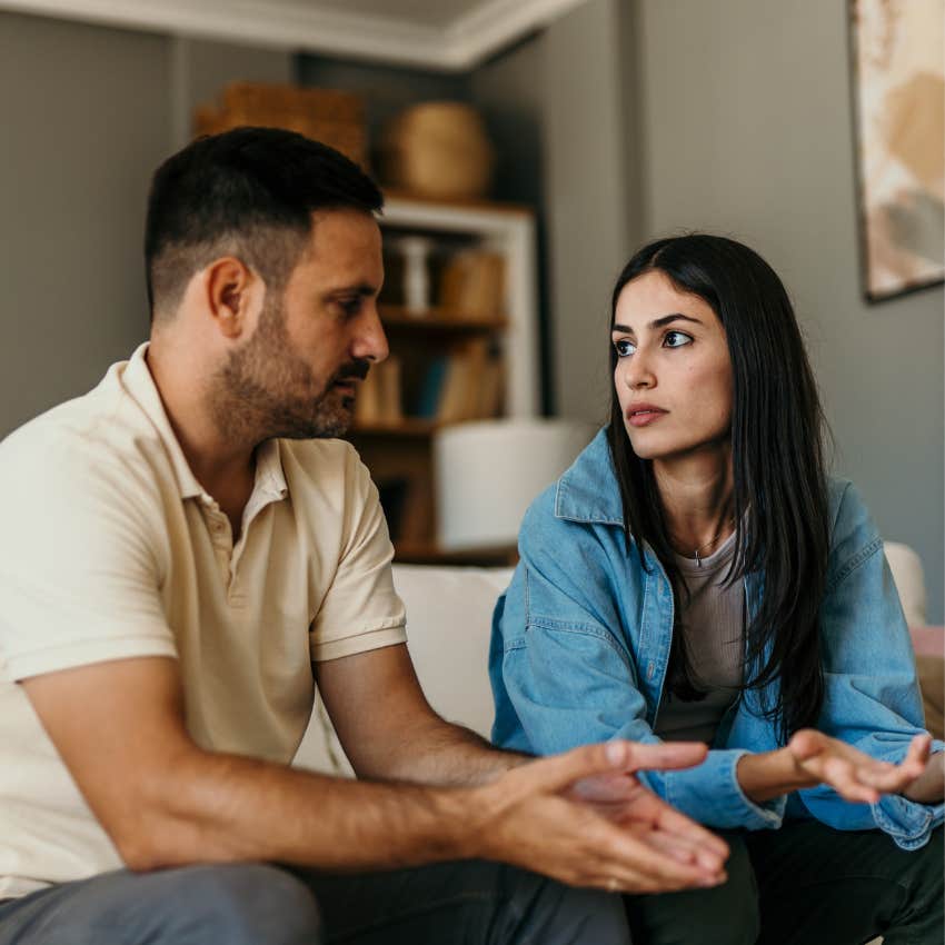 man raised by angry emotionally unavailable dad telling wife he's fine