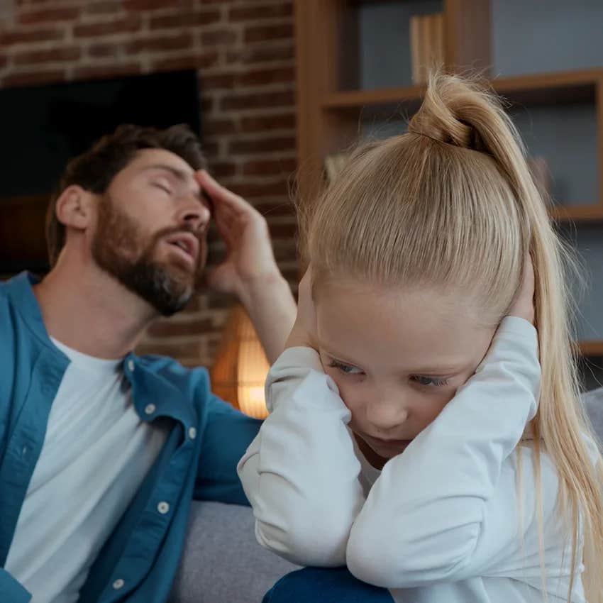 little girl whose father tells her she is too sensitive