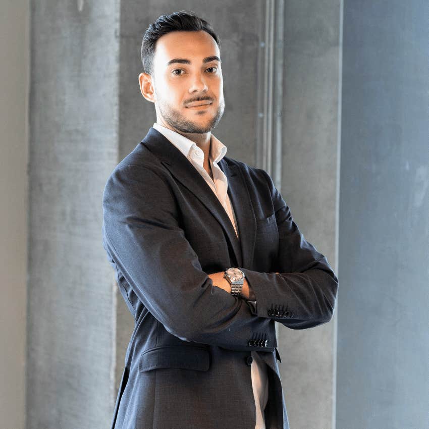 professional man standing with good posture because he is into someone mentally 