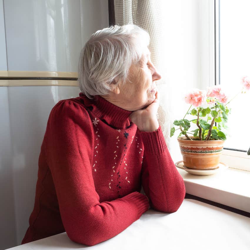 older woman spending time in reflection