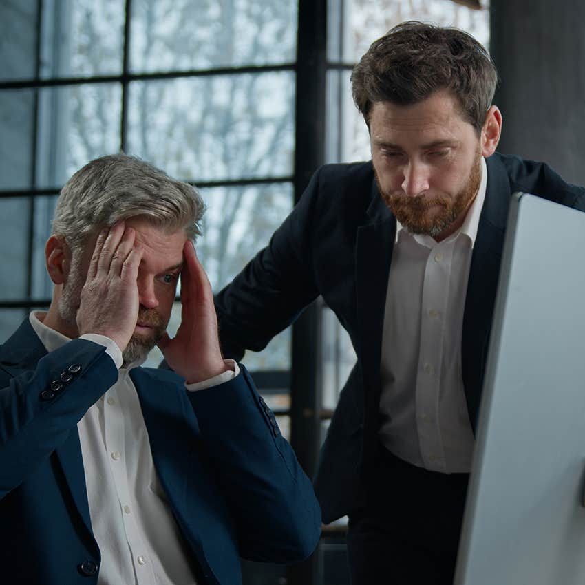 rude co-worker who lacks self-awareness telling man sorry you feel that way