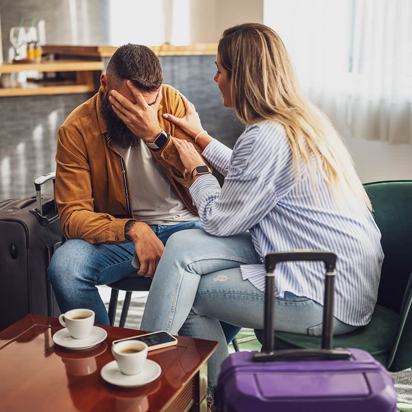 hurt man has self-respect and is talking about his emotions
